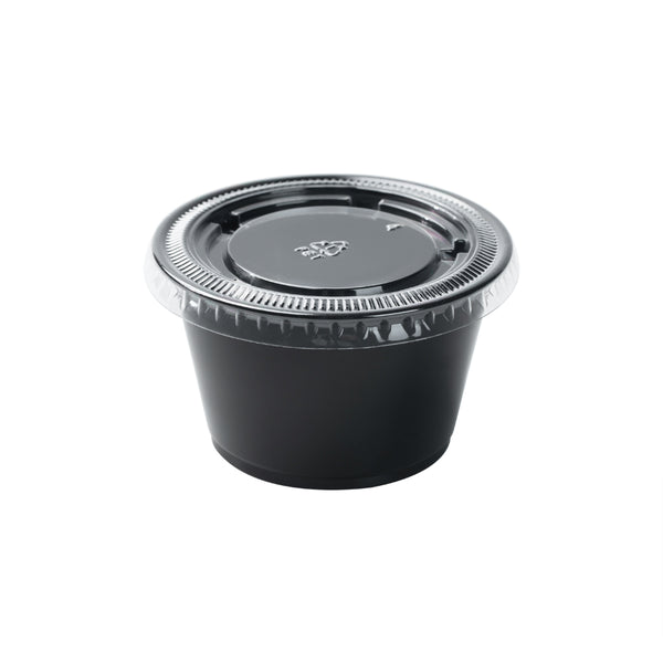 Chef 101 Round Clear Plastic Portion Cup Lid - Fits 3.3, 4 and 5.5