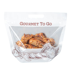 Bag Tek White Plastic Rotisserie Chicken / Hot Food Bag - Hot & Fresh - 12 3/4
