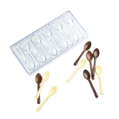 Pastry Tek Polycarbonate Spoon Candy / Chocolate Mold - 10-Compartment - 1 count box