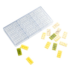 Pastry Tek Polycarbonate Building Block Candy / Chocolate Mold - 20-Compartment - 1 count box