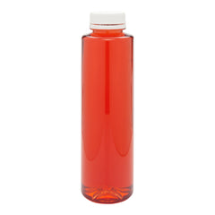 12 oz Round Clear Plastic Cold Pressed Juice Bottle - with Safety Cap - 2