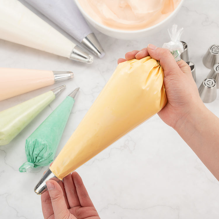 Plastic Bag Piping Bag Flat Icing Tip Pastry Tek Clear Plastic