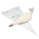 Pastry Tek Clear Plastic Easy Grip Pastry Piping Bag - Recyclable - 21" x 10 3/4" - 100 count box