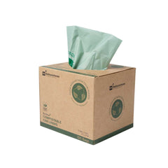 Basic Nature 3 gal Green Plastic Trash Can Liner - Compostable - 1200 count box