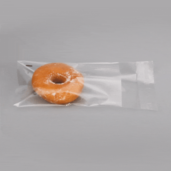Bag Tek Clear Plastic Lip and Tape Bag - Self Sealing - 6" x 4" - 12000 count box
