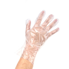 Eco Serve Clear Plastic Large Compostable Glove - Powder-Free - 11 1/2