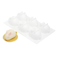 Pastry Tek Silicone Bunny Baking Mold - 6-Compartment - 1 count box