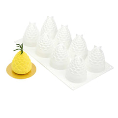 Pastry Tek Silicone Pineapple Baking Mold - 8-Compartment - 40 count box