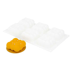 Pastry Tek Silicone Bubble Cloud Baking Mold - 6-Compartment - 40 count box