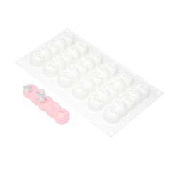 Pastry Tek Silicone Flower Strip Baking Mold - 6-Compartment - 40 count box