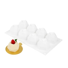 Pastry Tek Silicone Diamond Sphere Baking Mold - 8-Compartment - 1 count box