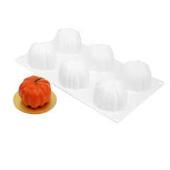 Pastry Tek Silicone Pumpkin Baking Mold - 6-Compartment - 1 count box