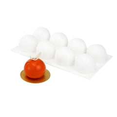 Pastry Tek Silicone Ball Baking Mold - 8-Compartment - 40 count box
