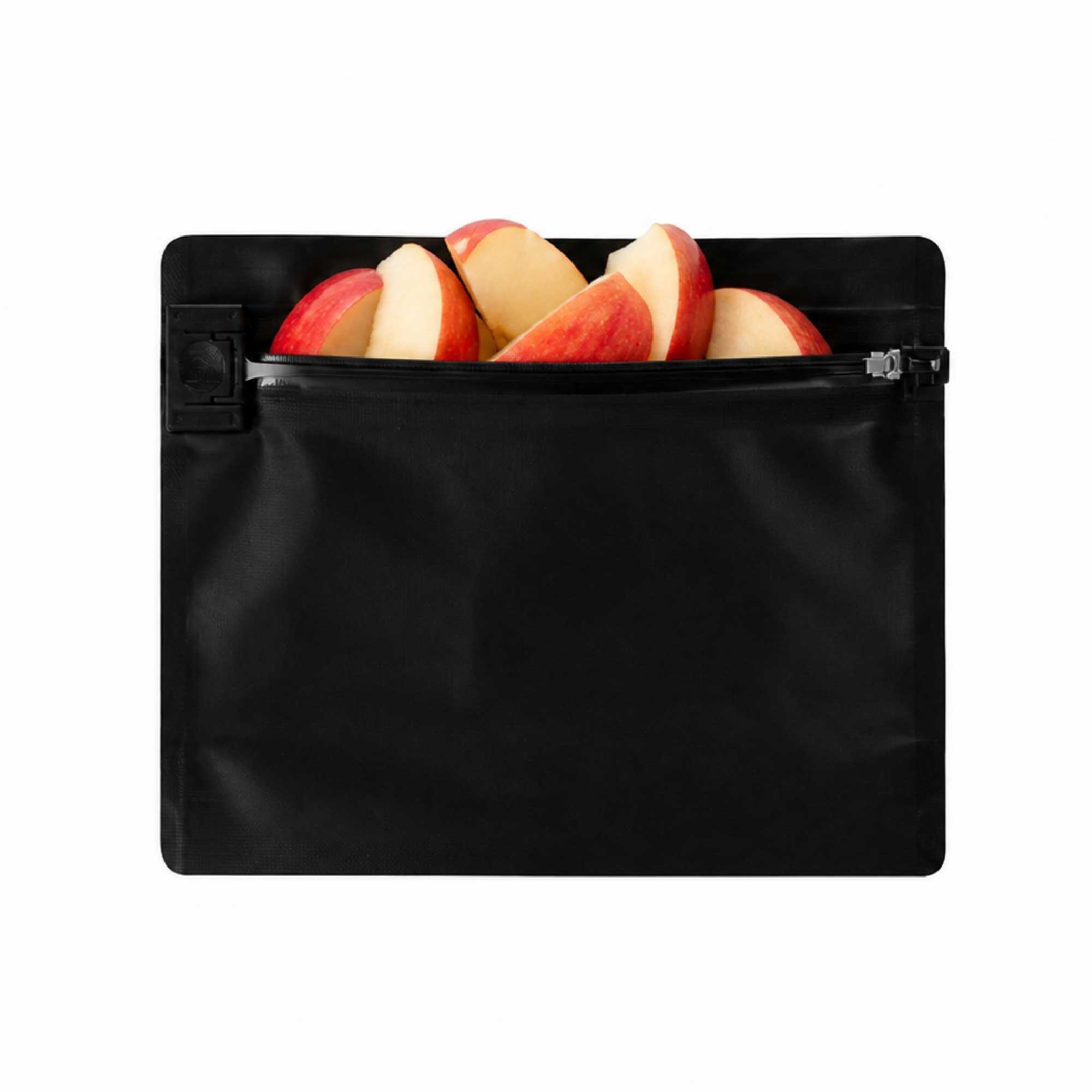 High Level Black Plastic Locking Pouch - Child-Resistant - 8" x 2 1/4" x 6" - 10 count box