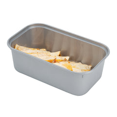 Futura 44 oz Silver Plastic Heavy Duty Container - with Frosted Lid, Microwavable, Inserts Available - 8 1/4