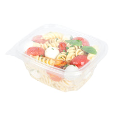 Thermo Tek 16 oz Rectangle Clear Plastic Deli / Snack Container - with Hinged Lid, Anti-Fog - 5 3/4