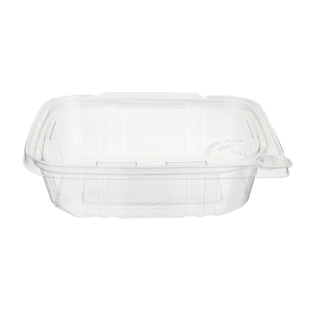 Tamper Tek 24 oz Rectangle Clear Plastic Container - with Hinged Lid ...