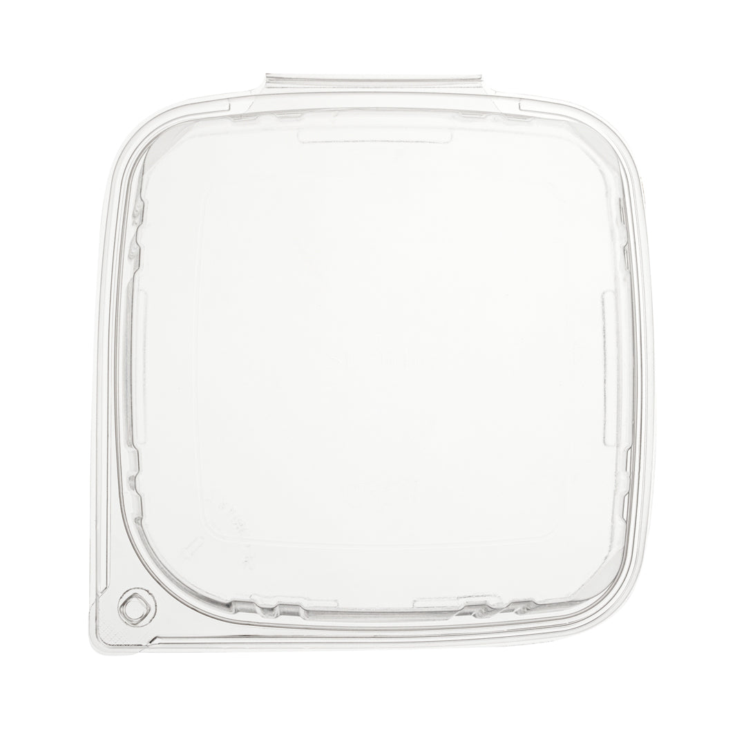 Tamper Tek 64 oz Rectangle Clear Plastic Container - with Hinged Lid ...