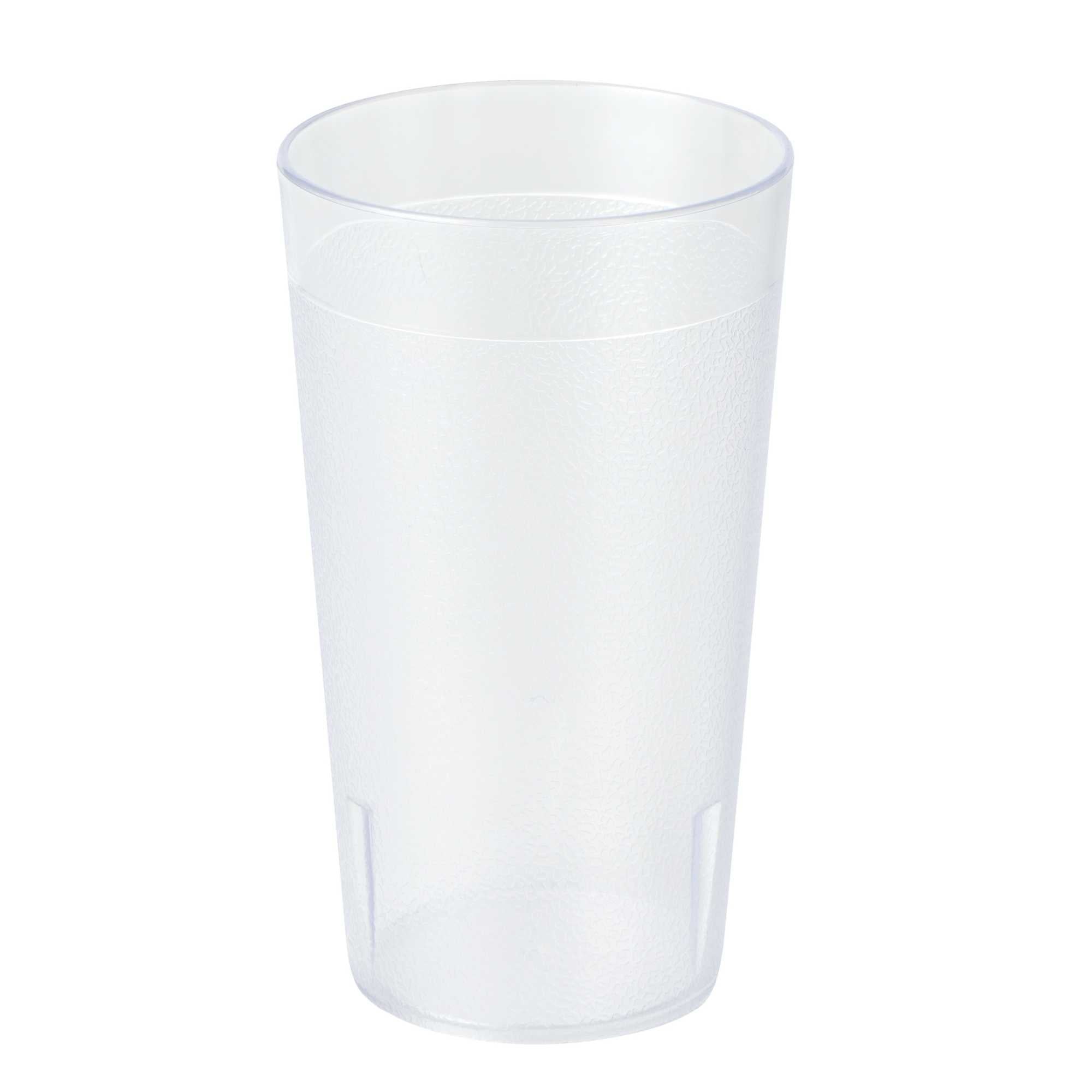 Bev Tek 12 oz SAN Plastic Tumbler - Pebbled - 3" x 3" x 5" - 12 count box