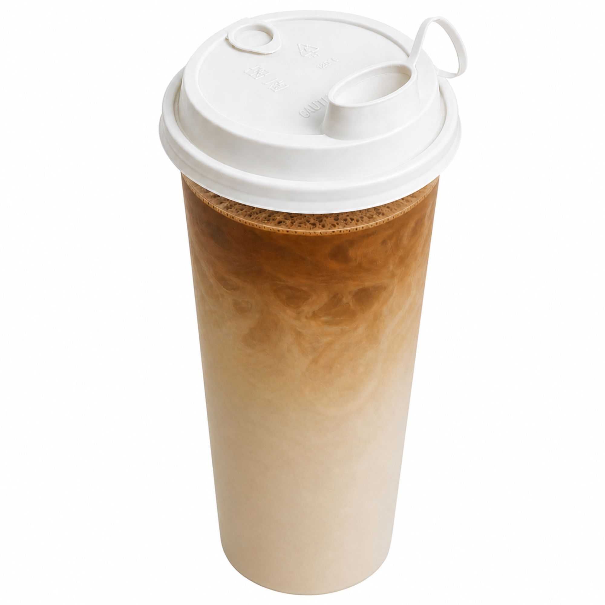 Bev Tek White Plastic 2-in-1 Straw or Sippy Cup Lid - with Two Plugs, Fits 12, 16 and 24 oz - 500 count box