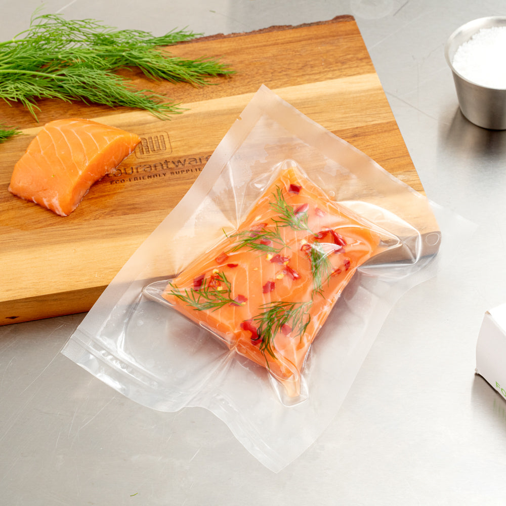 Fresh Hero Clear Plastic Vacuum Sealer Bags - for Chamber Vacuum Sealer, 3 mil, BPA-Free - 6" x 8" - 1000 count box