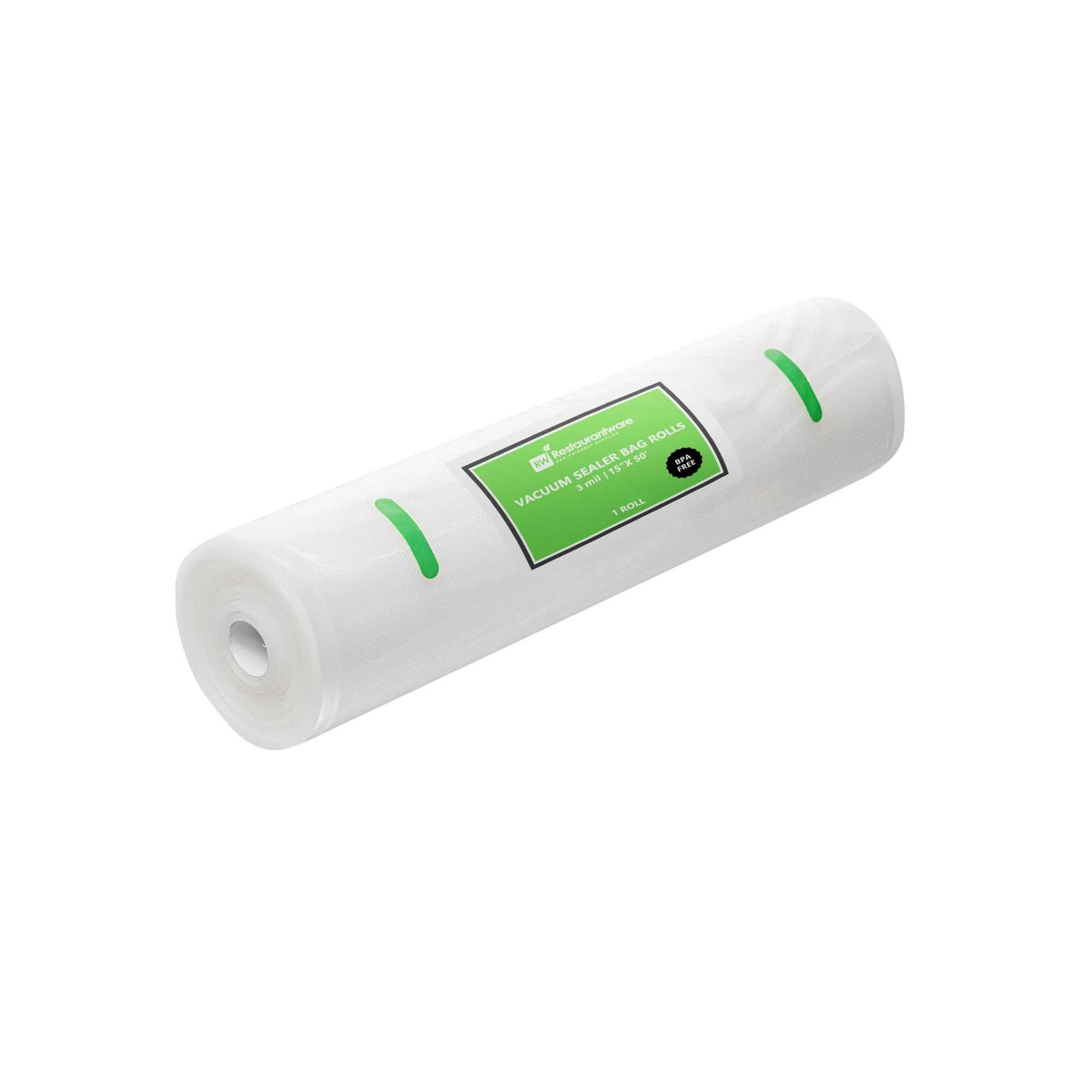 Fresh Hero Clear Plastic Full Mesh External Vacuum Sealer Bag Roll - 3 mil - 15" x 50' - 10 count box