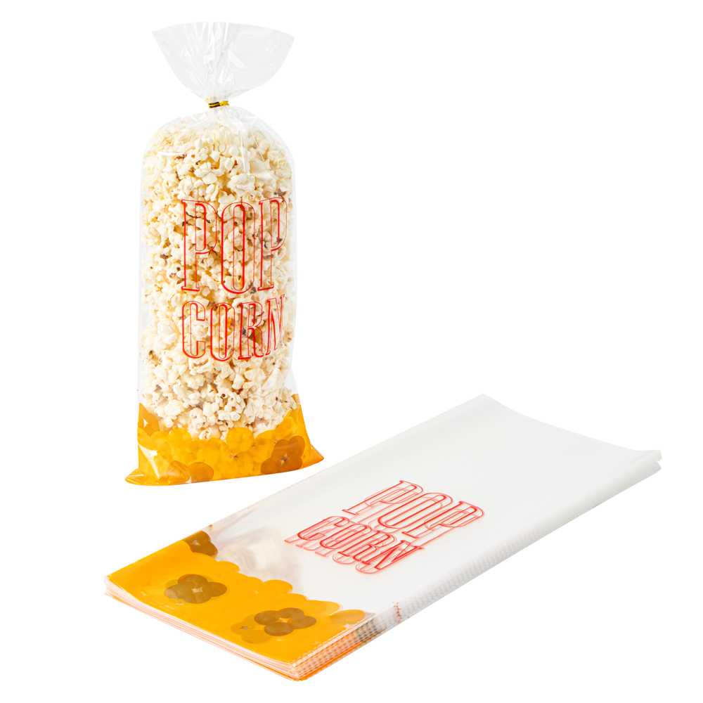 Bag Tek Clear Plastic Popcorn Bag - 17" x 7" - 4000 count box