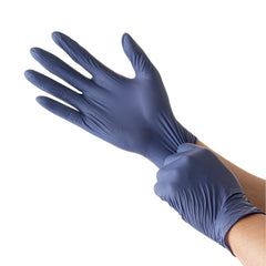 Low Derma Dark Blue Large Nitrile Glove - Hypoallergenic, Non-Sterile, Powder-Free - 100 count box