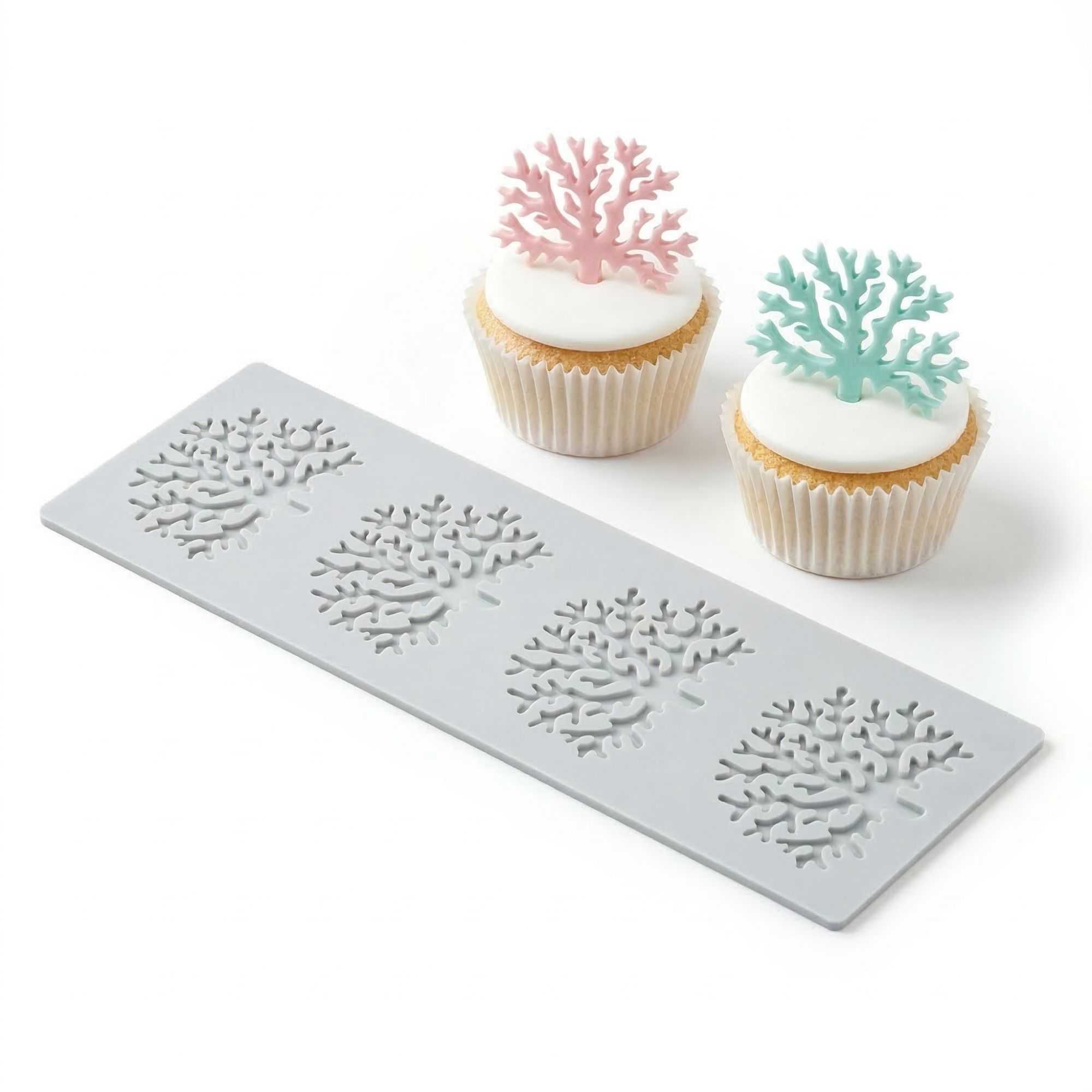 Pastry Tek Gray Silicone Coral Fondant Impression Mat - 1 count box