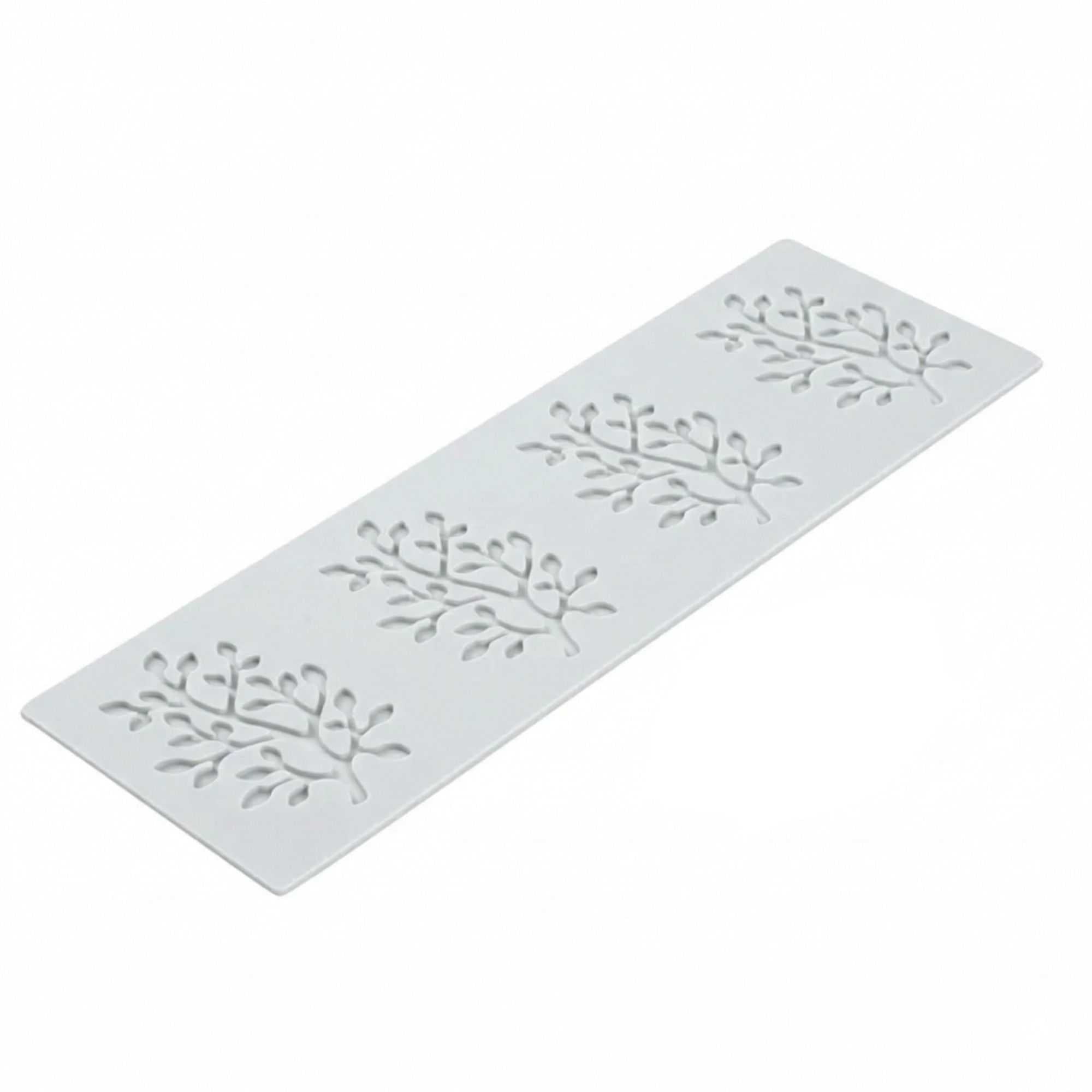 Pastry Tek Gray Silicone Branch with Leaves Fondant Impression Mat - 1 count box