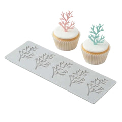 Pastry Tek Gray Silicone Branch Fondant Impression Mat - 48 count box