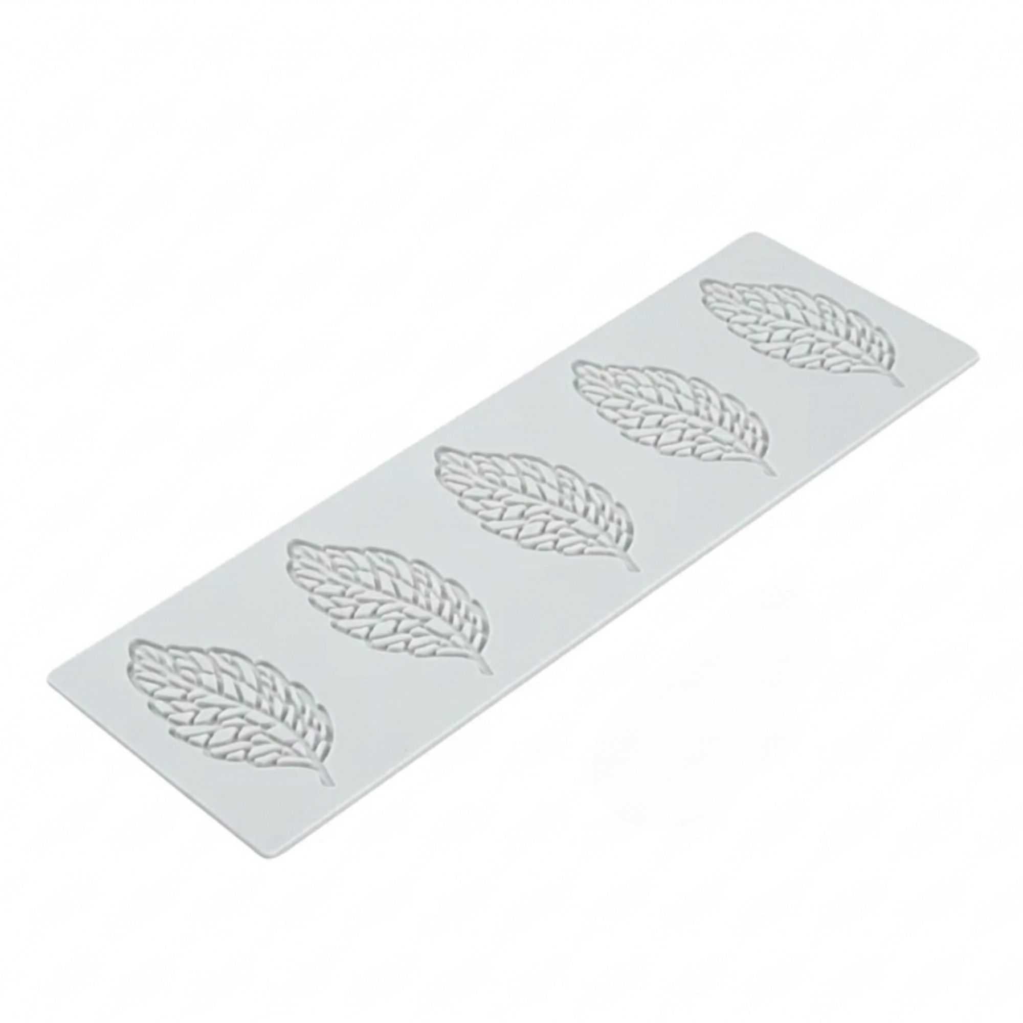 Pastry Tek Gray Silicone Spring Leaf Fondant Impression Mat - 1 count box
