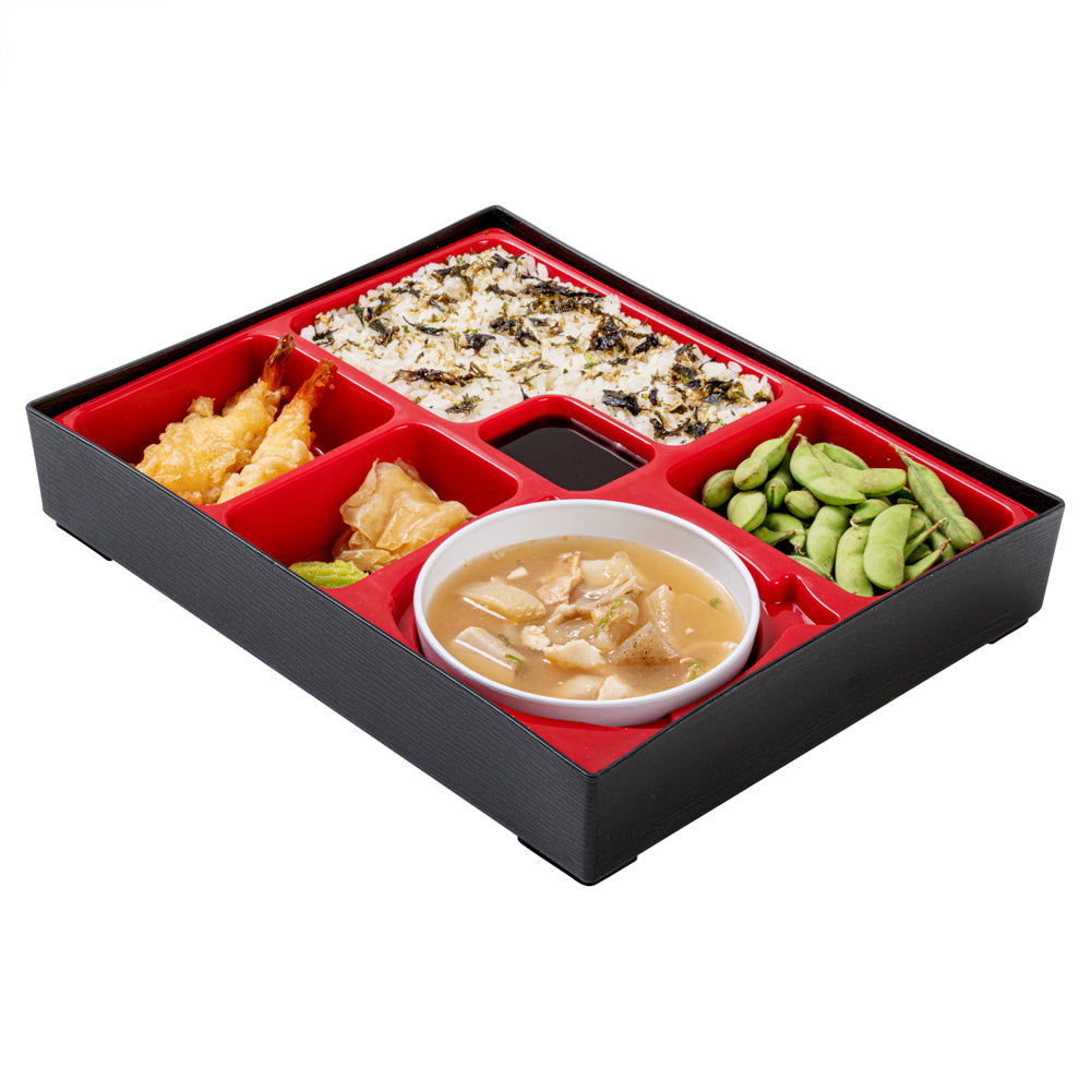 Bento Large Bento Tek Rectangle Black and Red Large Japanese Style Bento Box - 6 ...