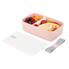 Bento Tek 34 oz Pink Buddha Box Lunch Container - with White Lid - 7 1/2