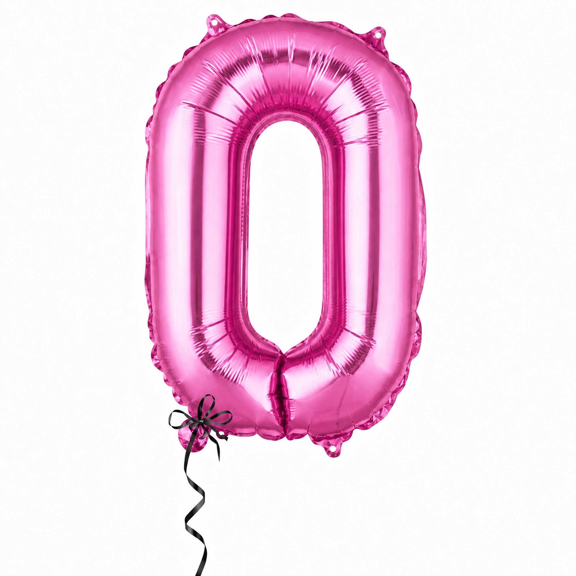 Balloonify Pink Mylar Number 0 Balloon - 16" - 1 count box