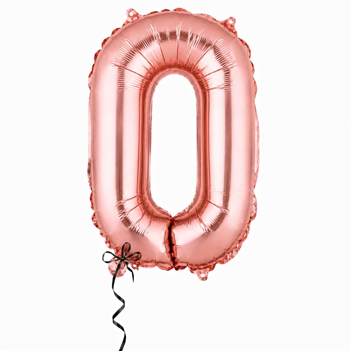 Balloonify Rose Gold Mylar Number 0 Balloon - 16" - 1 count box