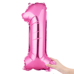 Balloonify Pink Mylar Number 1 Balloon - 16