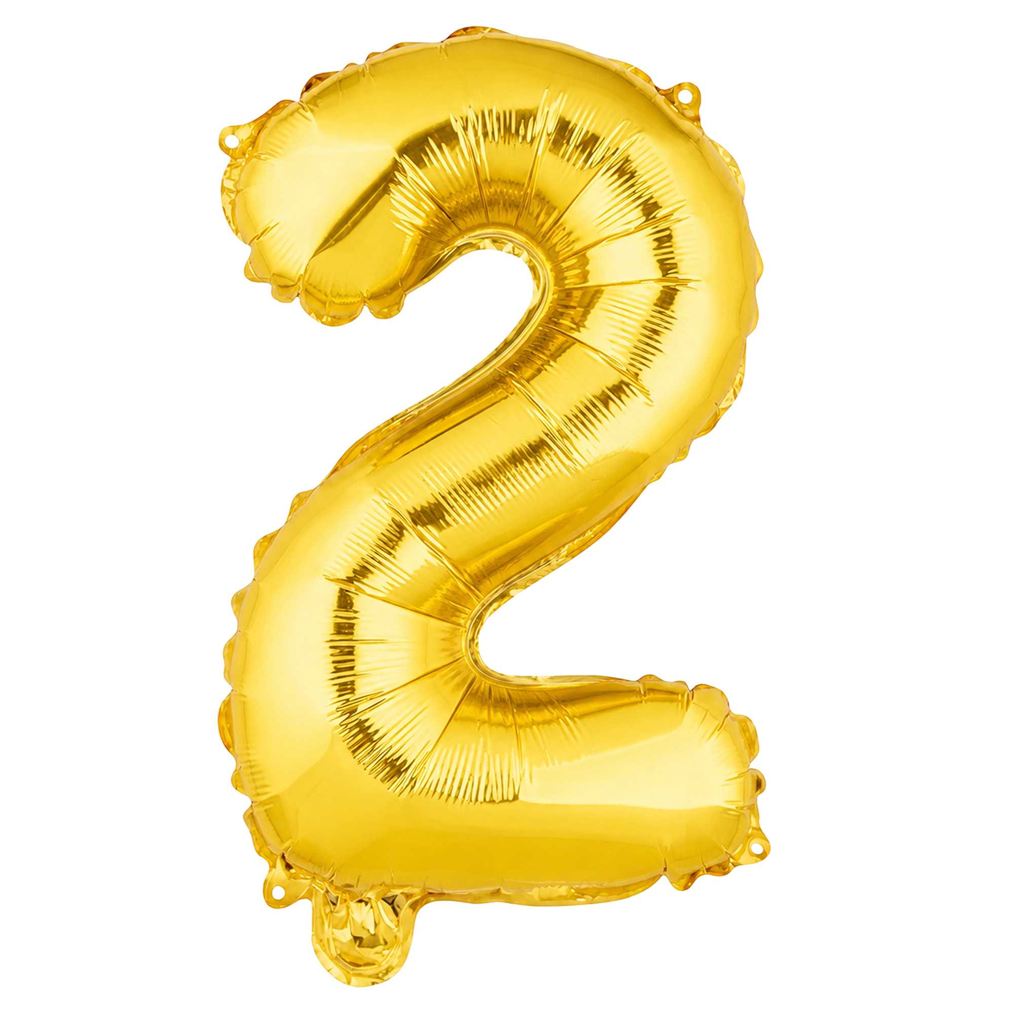 Ballon Two Balloonify Gold Mylar Number 2 Balloon - 16
