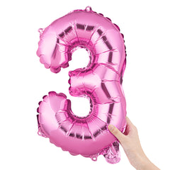 Balloonify Pink Mylar Number 3 Balloon - 16