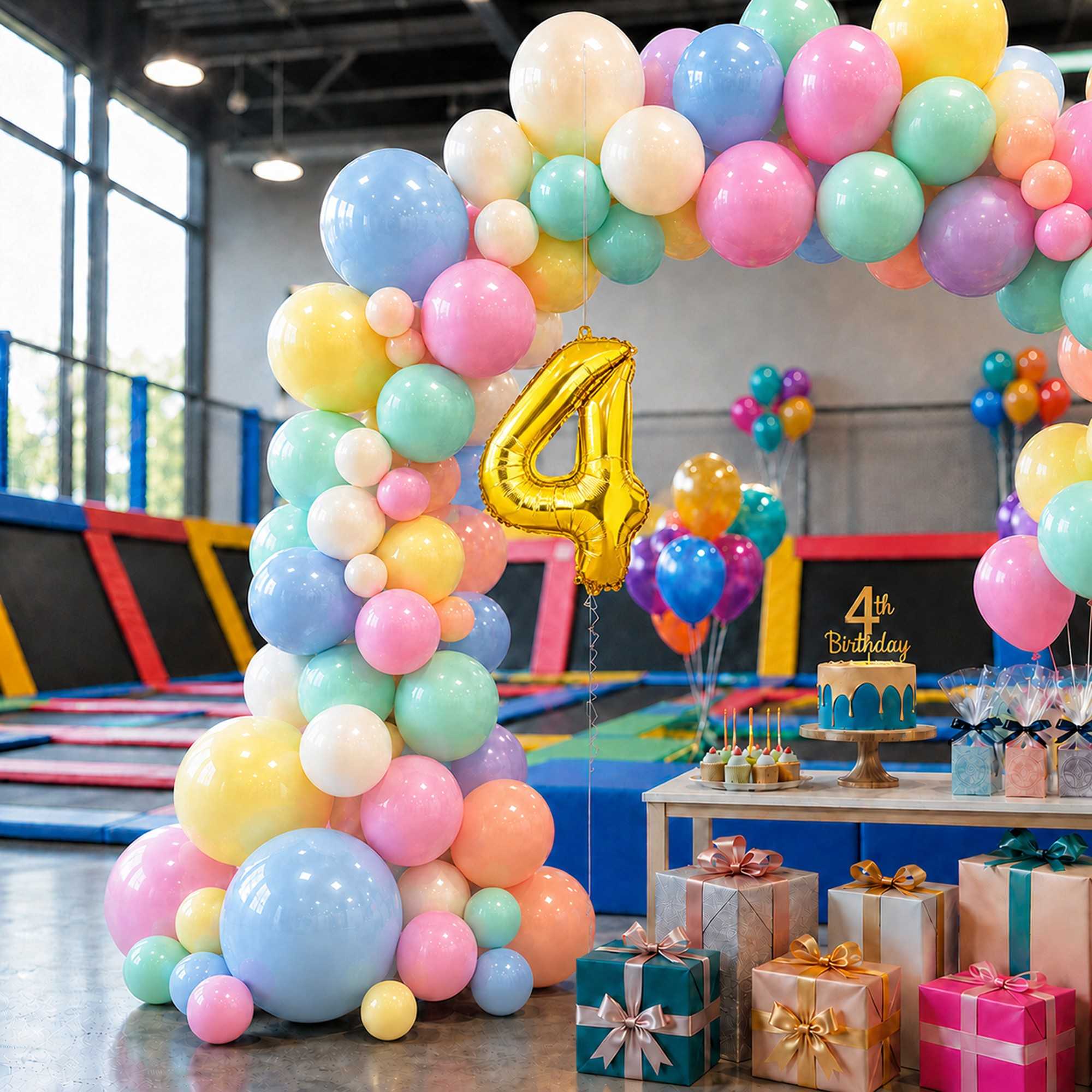 Balloonify Gold Mylar Number 4 Balloon - 16" - 1 count box