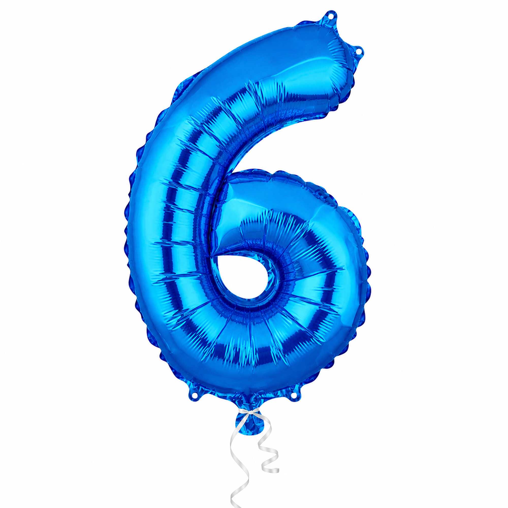 Balloonify Blue Mylar Number 6 Balloon - 16" - 1 count box