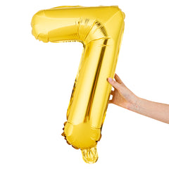 Balloonify Gold Mylar Number 7 Balloon - 16