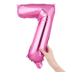 Balloonify Pink Mylar Number 7 Balloon - 16