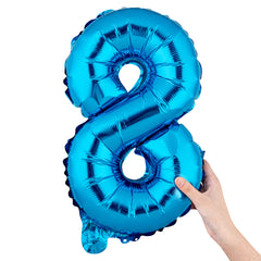 Balloonify Blue Mylar Number 8 Balloon - 16
