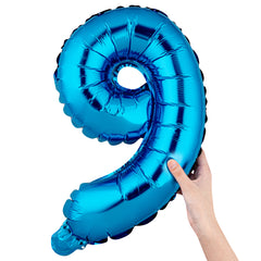 Balloonify Blue Mylar Number 9 Balloon - 16