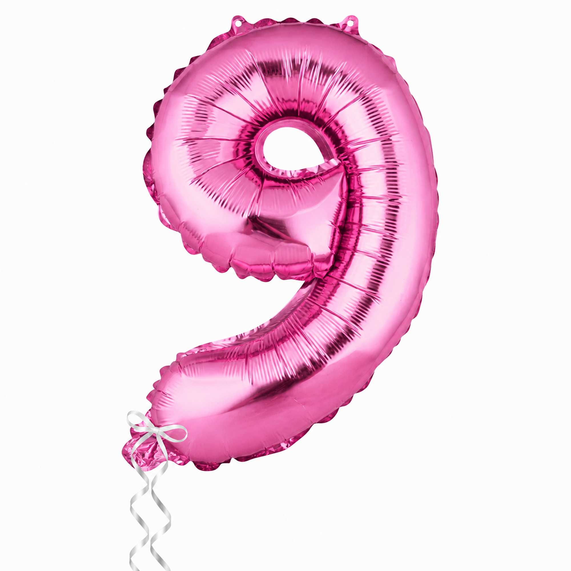Balloonify Pink Mylar Number 9 Balloon - 16" - 1 count box