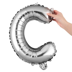 Balloonify Silver Mylar Letter C Balloon - 16