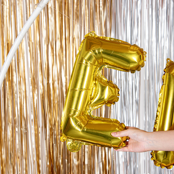 16 Inch Gold Letter & Number Balloons Set - A-Z 0-9 Aluminum Foil Mylar Balloons For Birthday Party Decorations