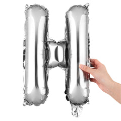 Balloonify Silver Mylar Letter H Balloon - 16