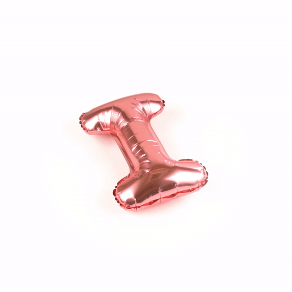 Balloonify Rose Gold Mylar Letter I Balloon - 16" - 1 count box Balloonify Rose Gold Mylar Letter I Balloon - 16" - 1 count box